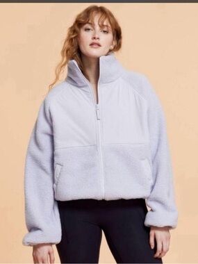 Blogilates x Target purple sherpa jacket